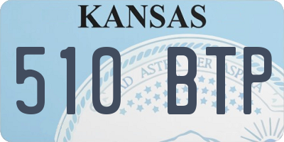 KS license plate 510BTP