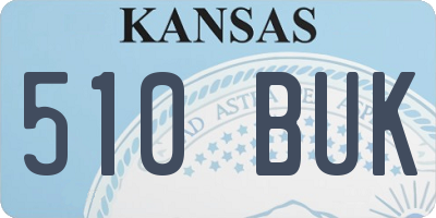 KS license plate 510BUK