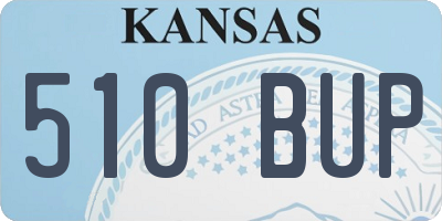 KS license plate 510BUP
