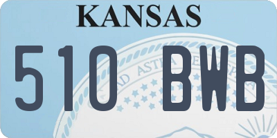 KS license plate 510BWB