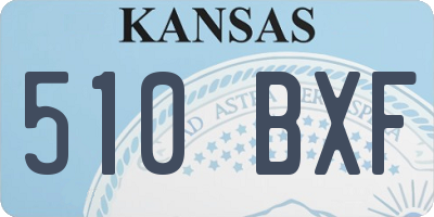 KS license plate 510BXF