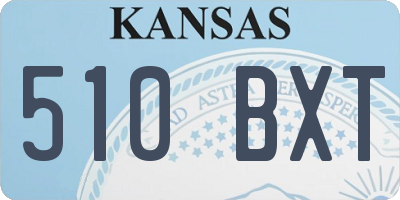 KS license plate 510BXT
