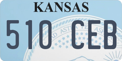 KS license plate 510CEB