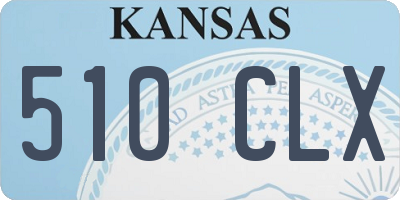 KS license plate 510CLX