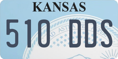 KS license plate 510DDS