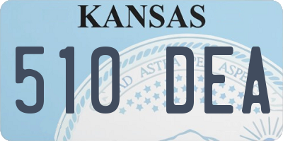 KS license plate 510DEA