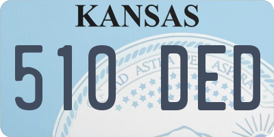 KS license plate 510DED
