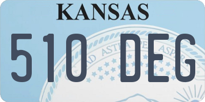 KS license plate 510DEG
