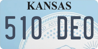 KS license plate 510DEO