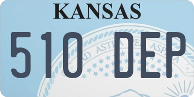 KS license plate 510DEP