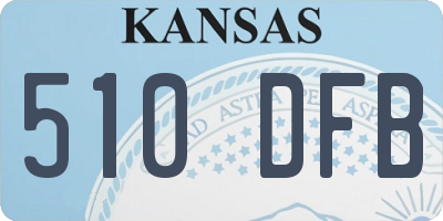 KS license plate 510DFB