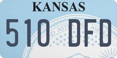 KS license plate 510DFD