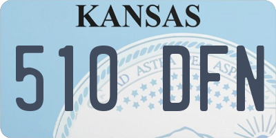 KS license plate 510DFN