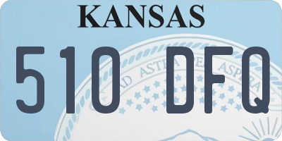 KS license plate 510DFQ