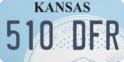 KS license plate 510DFR