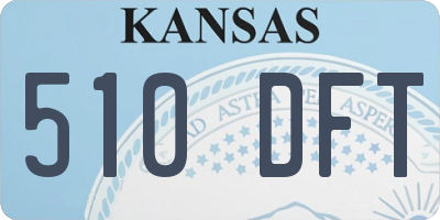 KS license plate 510DFT