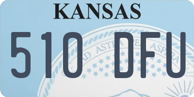 KS license plate 510DFU