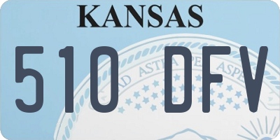 KS license plate 510DFV
