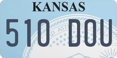 KS license plate 510DOU