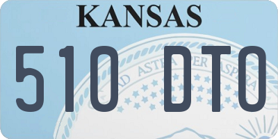 KS license plate 510DTO