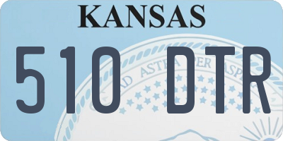 KS license plate 510DTR