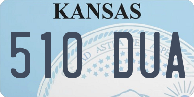 KS license plate 510DUA