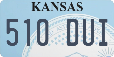 KS license plate 510DUI