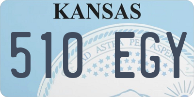 KS license plate 510EGY