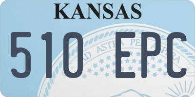 KS license plate 510EPC
