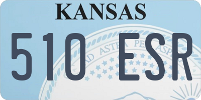 KS license plate 510ESR