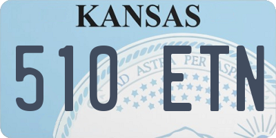 KS license plate 510ETN