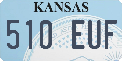 KS license plate 510EUF