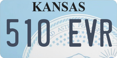 KS license plate 510EVR