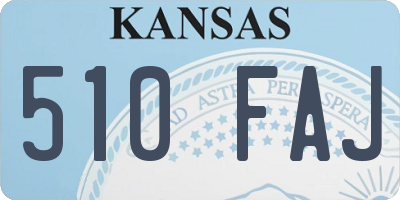 KS license plate 510FAJ