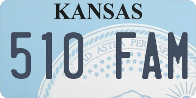 KS license plate 510FAM