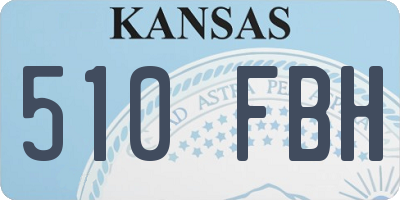 KS license plate 510FBH
