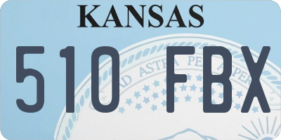 KS license plate 510FBX