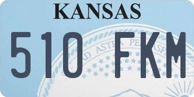 KS license plate 510FKM