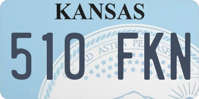 KS license plate 510FKN