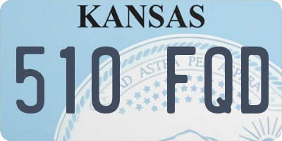 KS license plate 510FQD