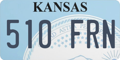 KS license plate 510FRN