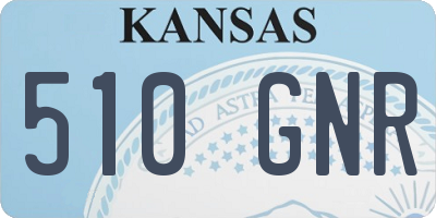 KS license plate 510GNR