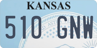 KS license plate 510GNW