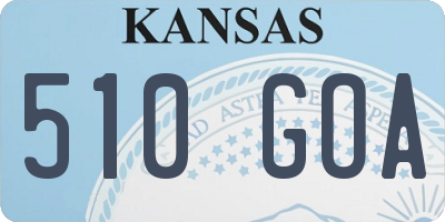 KS license plate 510GOA
