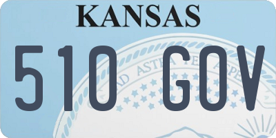 KS license plate 510GOV