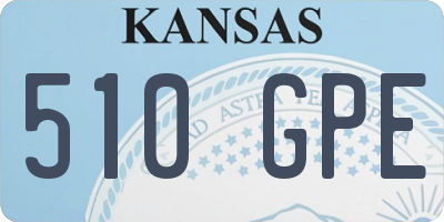 KS license plate 510GPE
