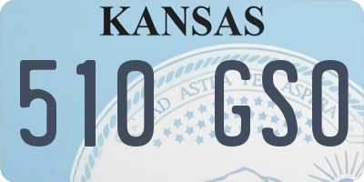 KS license plate 510GSO