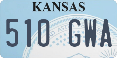 KS license plate 510GWA