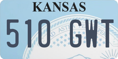KS license plate 510GWT