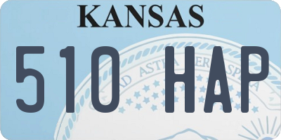 KS license plate 510HAP